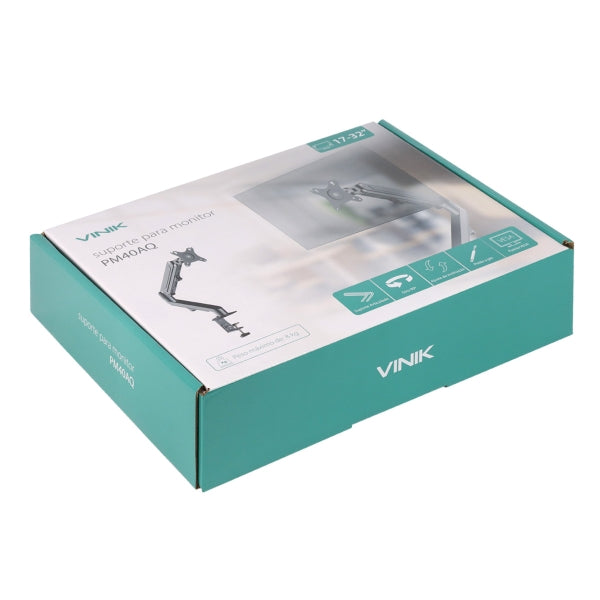 Suporte Articulado Para Monitor 17'' A 32'' Preto - Pistão A Gás - Pm40Aq