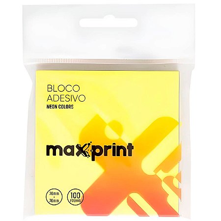 BLOCO ADESIVO 76X76 CORES 100FLS MAXPRINT