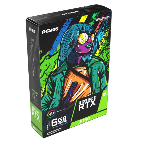 Gpu Nvidia Geforce Rtx 3050 6Gb Gddr6 96Bit Projeto Edge - Pvrtx30506Blpe
