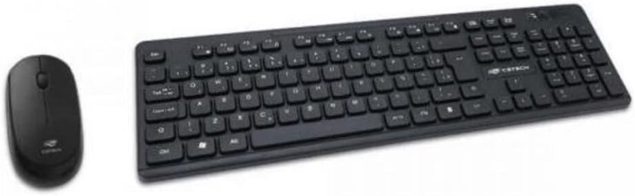 C3Tech Combo Teclado e Mouse K-W20BK sem fio Preto Layout ABNT2