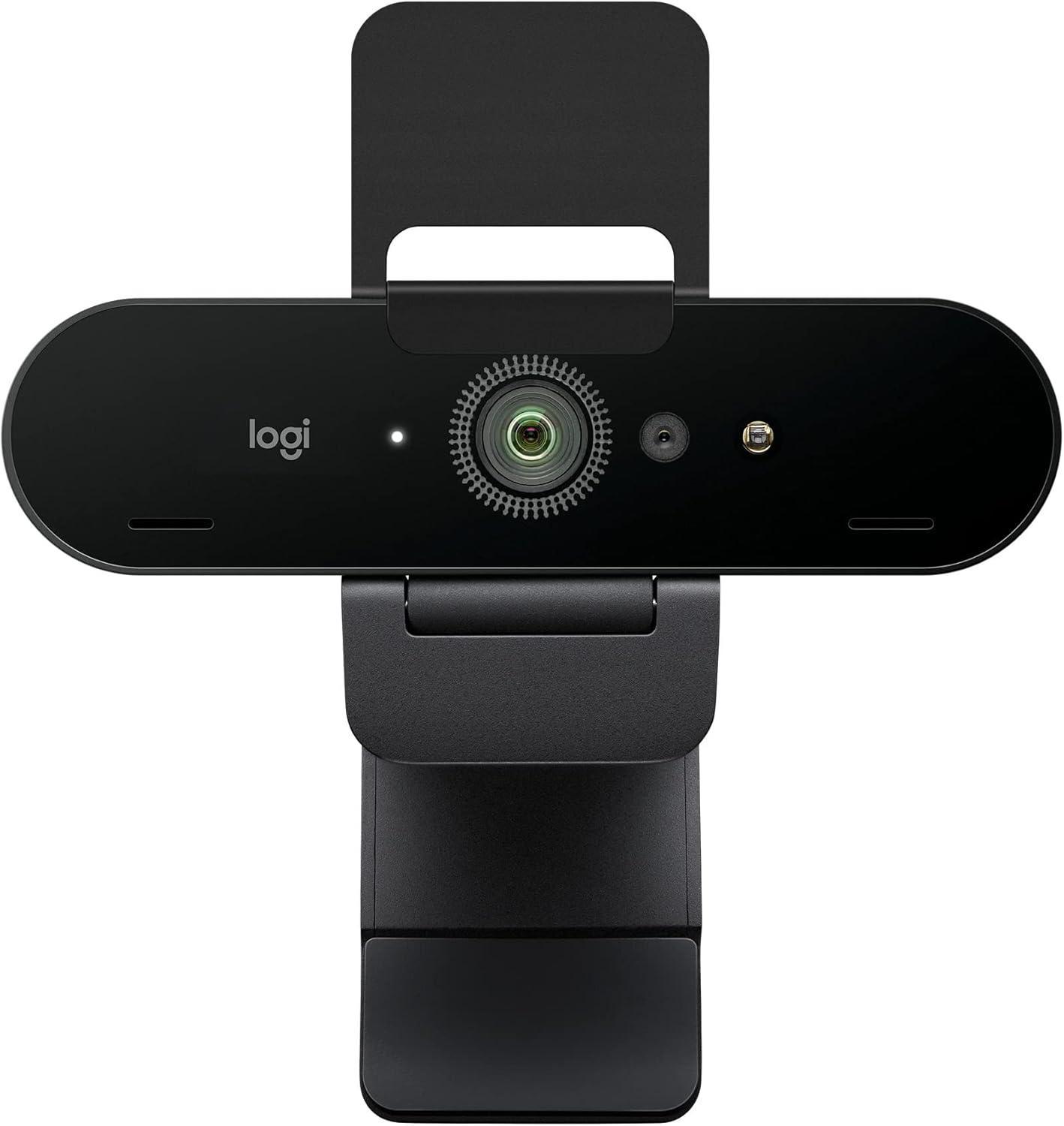 Webcam Ultra HD Logitech Brio 4K PRO com Microfone Embutido para Chamadas e Gravações em Video - Compatível com Logitech Capture