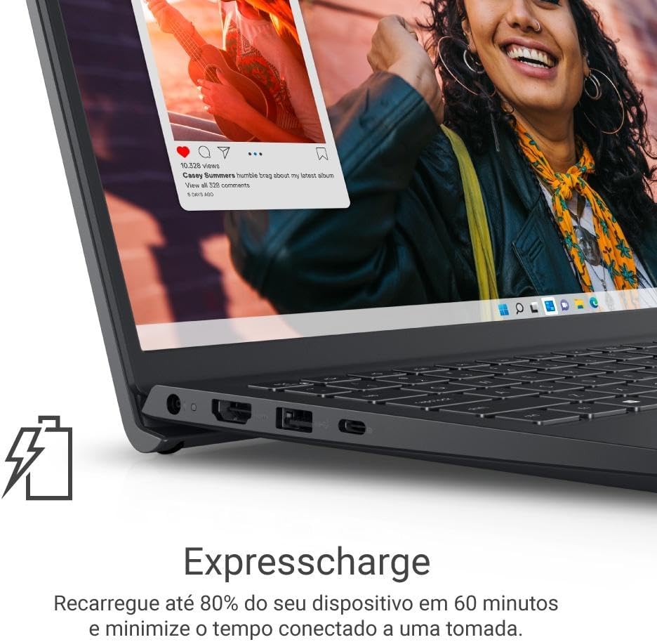 Notebook Dell Inspiron I15-I1300-M50P 15.6" Full HD 13ª Gen Intel Core i5 16GB 512GB SSD Win 11 Preto Carbono