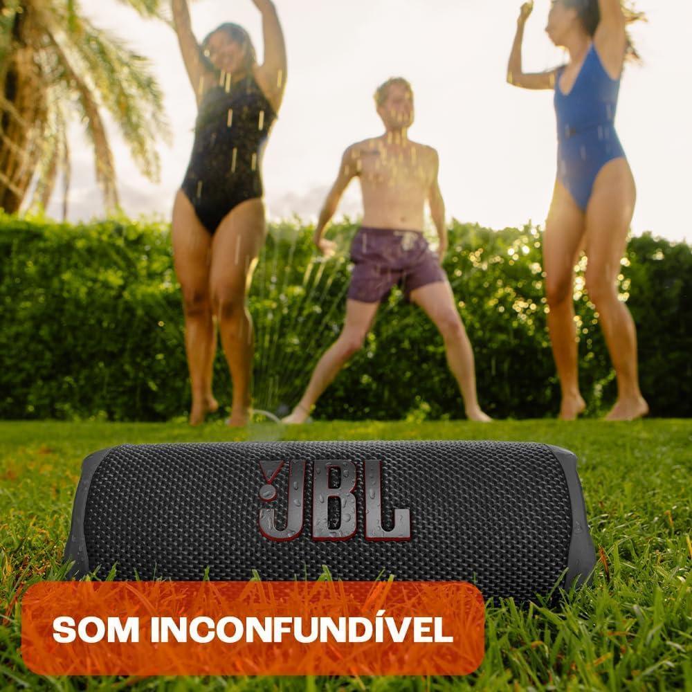 Caixa de Som Bluetooth JBL Flip 6 30W Preta - JBLFLIP6BLK
