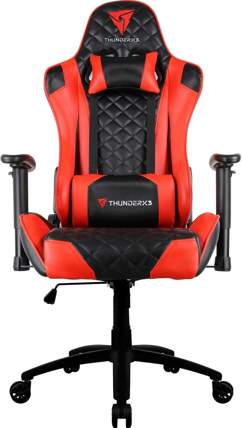 Cadeira Gamer Profissional TGC12 Preta/Vermelha THUNDERX3