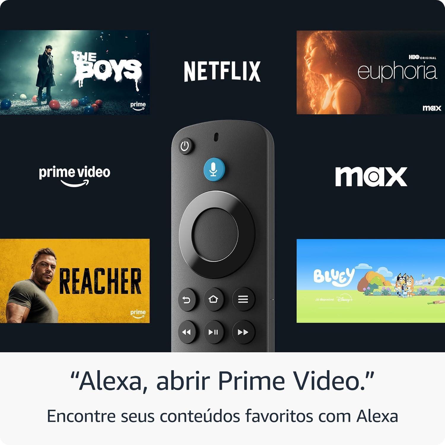 Fire TV Stick HD | Com controle remoto por voz com Alexa (inclui comandos de TV), controles de casa inteligente e streaming em HD
