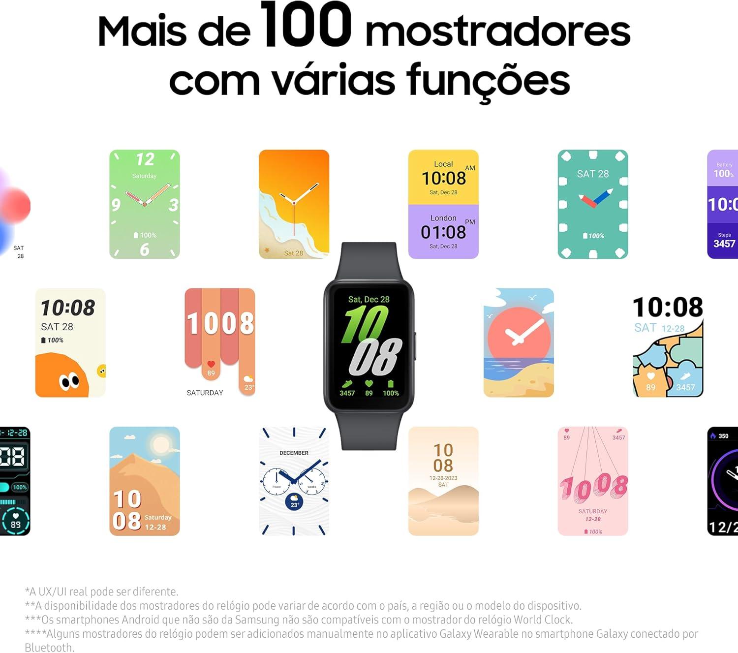 Smartwatch Samsung Galaxy Fit3 Display 1.6" Grafite