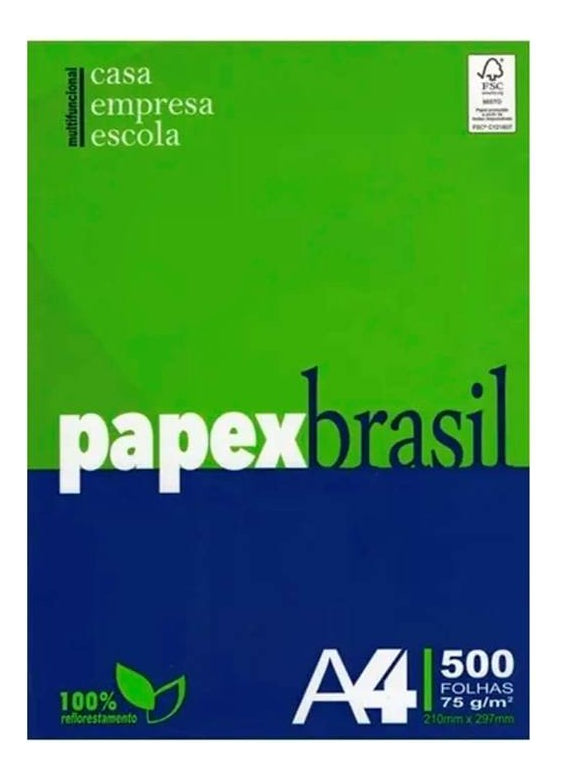 Papel A4 C/ 500 Folhas Papex Premium 75g Cor Branco