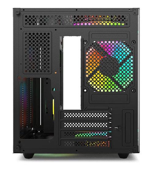 Gabinete Gamer Atx Cube Aquário Lateral De Vidro Temperado Cor Preto