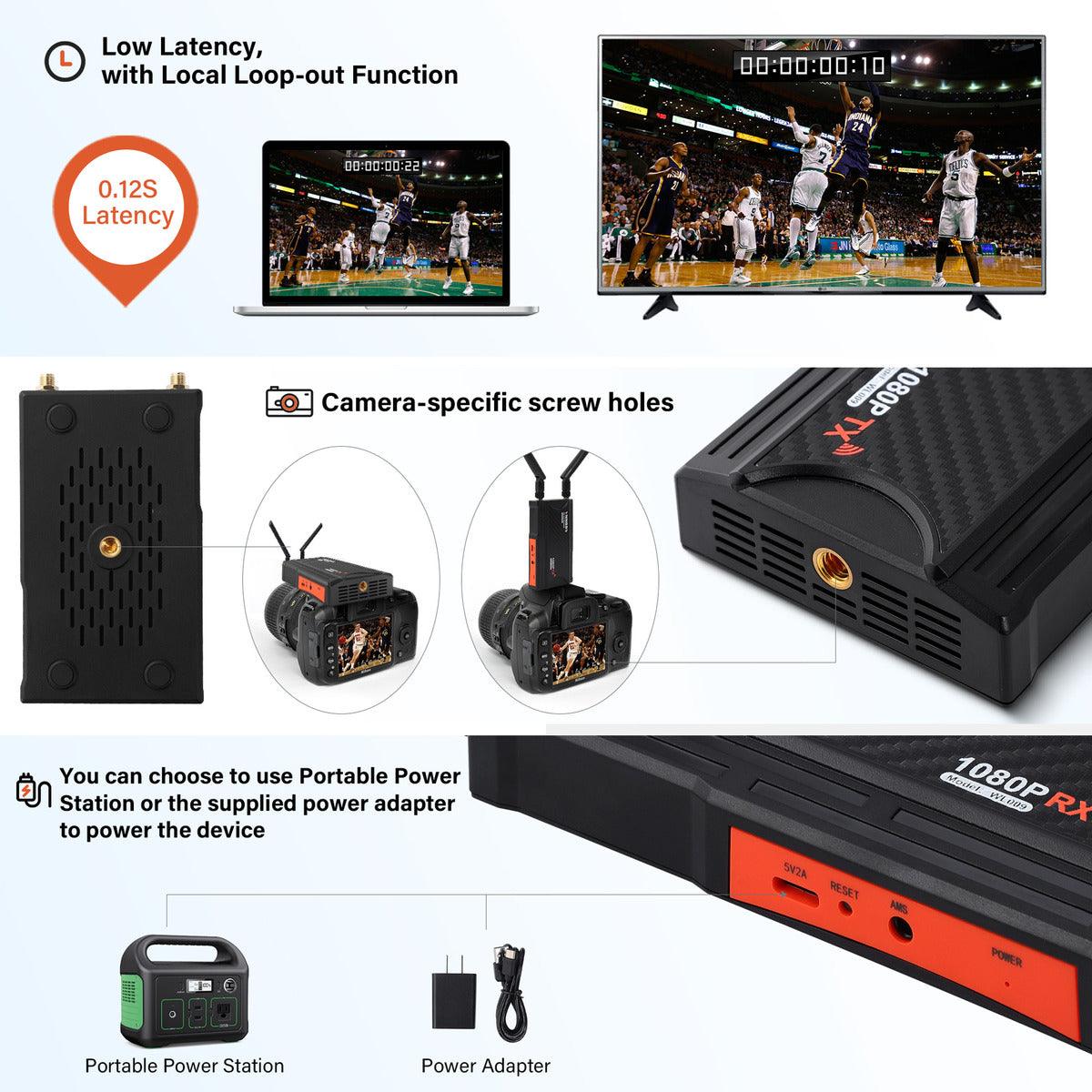 Hdmi Wireless S/fio Full Hd 5.8g Transmissor Até 200mts