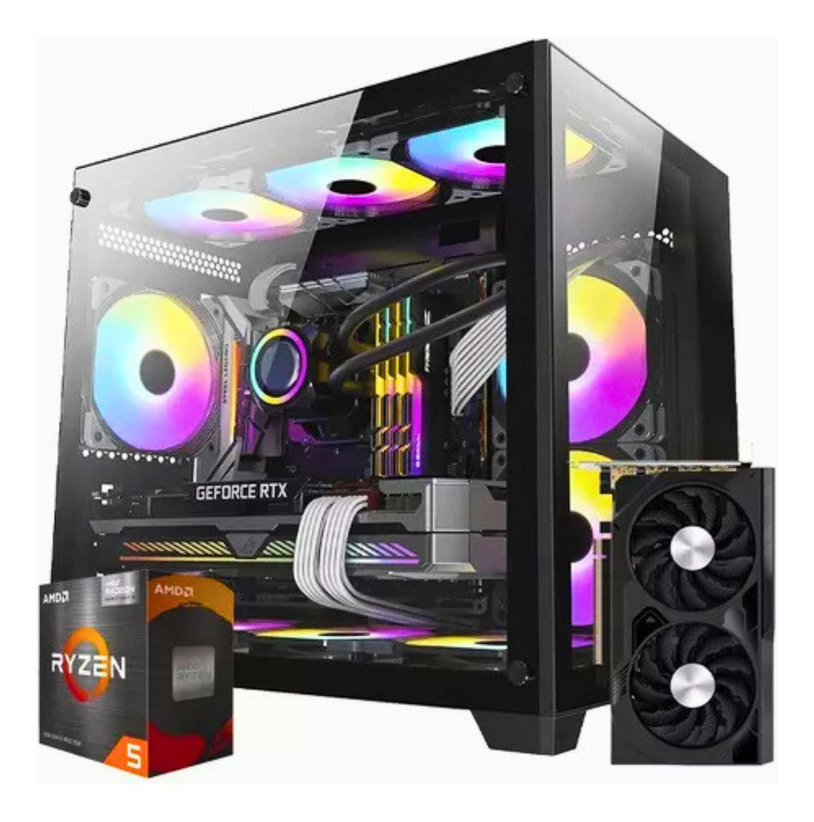 Pc Gamer Amd Ryzen 7 5700x 32gb Watercooler 1tb Rtx 4060 8gb