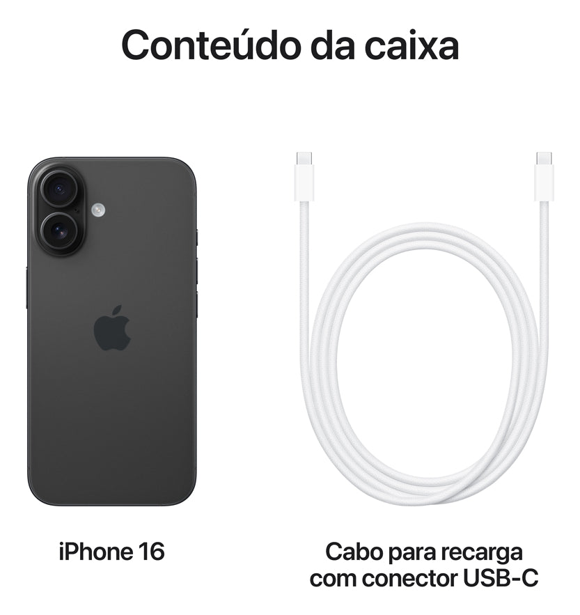 Apple iPhone 16 (256 GB) - Preto