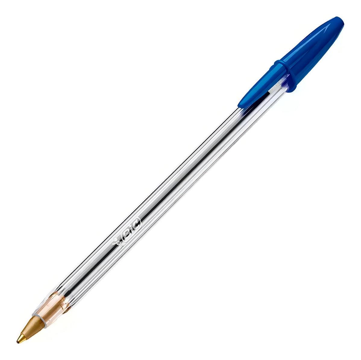 Caneta Bic Azul Esferográfica Cristal 50 Unidades 1.0 Mm Cx Cor do exterior Transparente