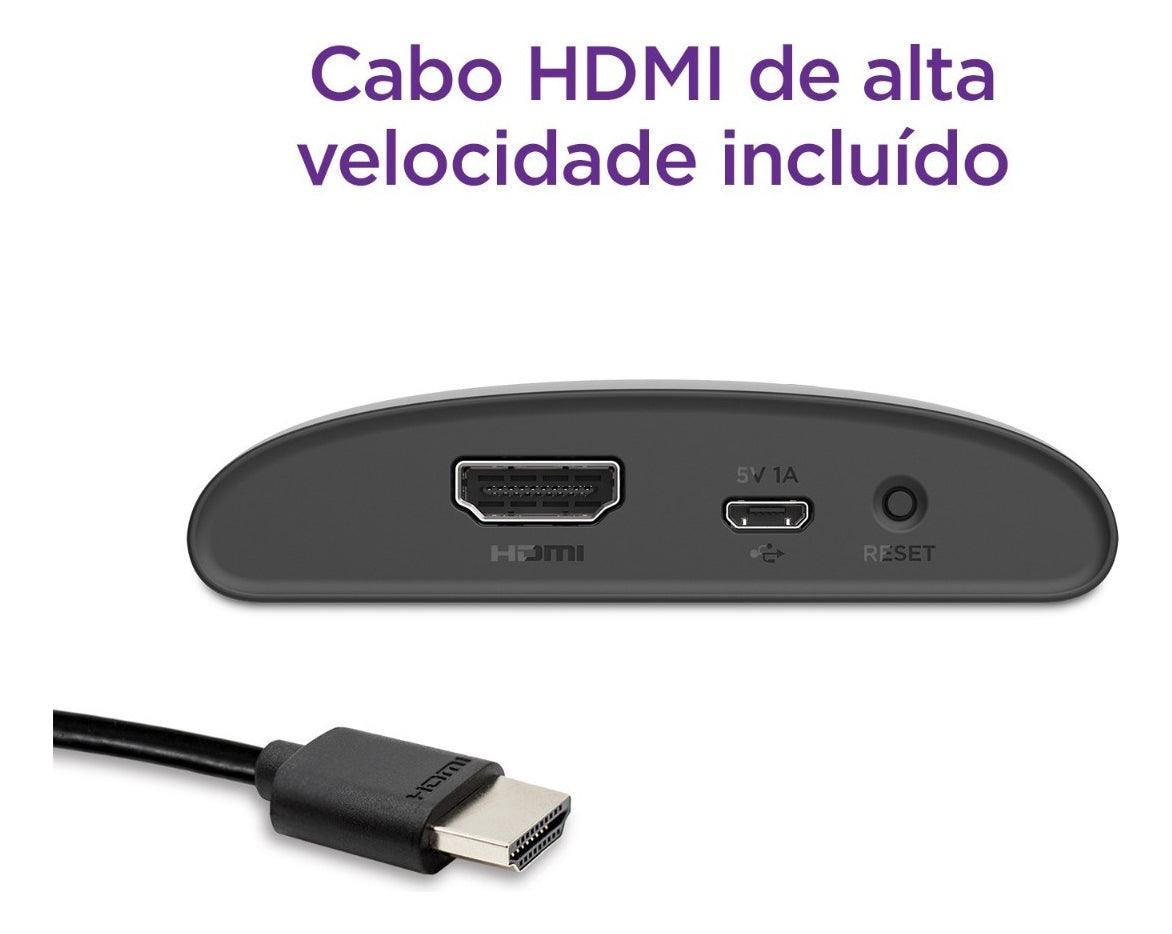 Roku Express 3960 padrão Full HD preto com 512MB de memória RAM