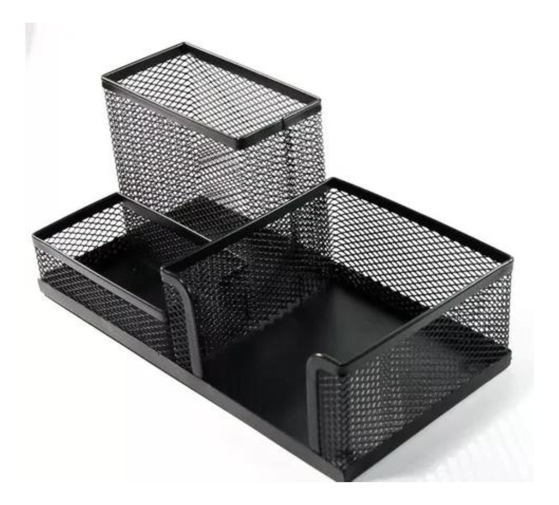 Organizador De Mesa Aramado Porta Canetas Lápis Papel Clips