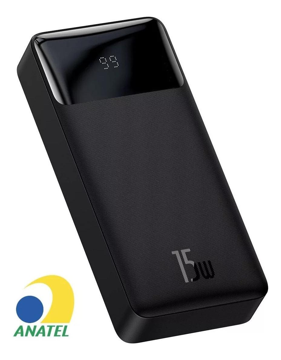 Carregador Rápido Portátil Power Bank Baseus 20000 Mah 15w Cor Preto