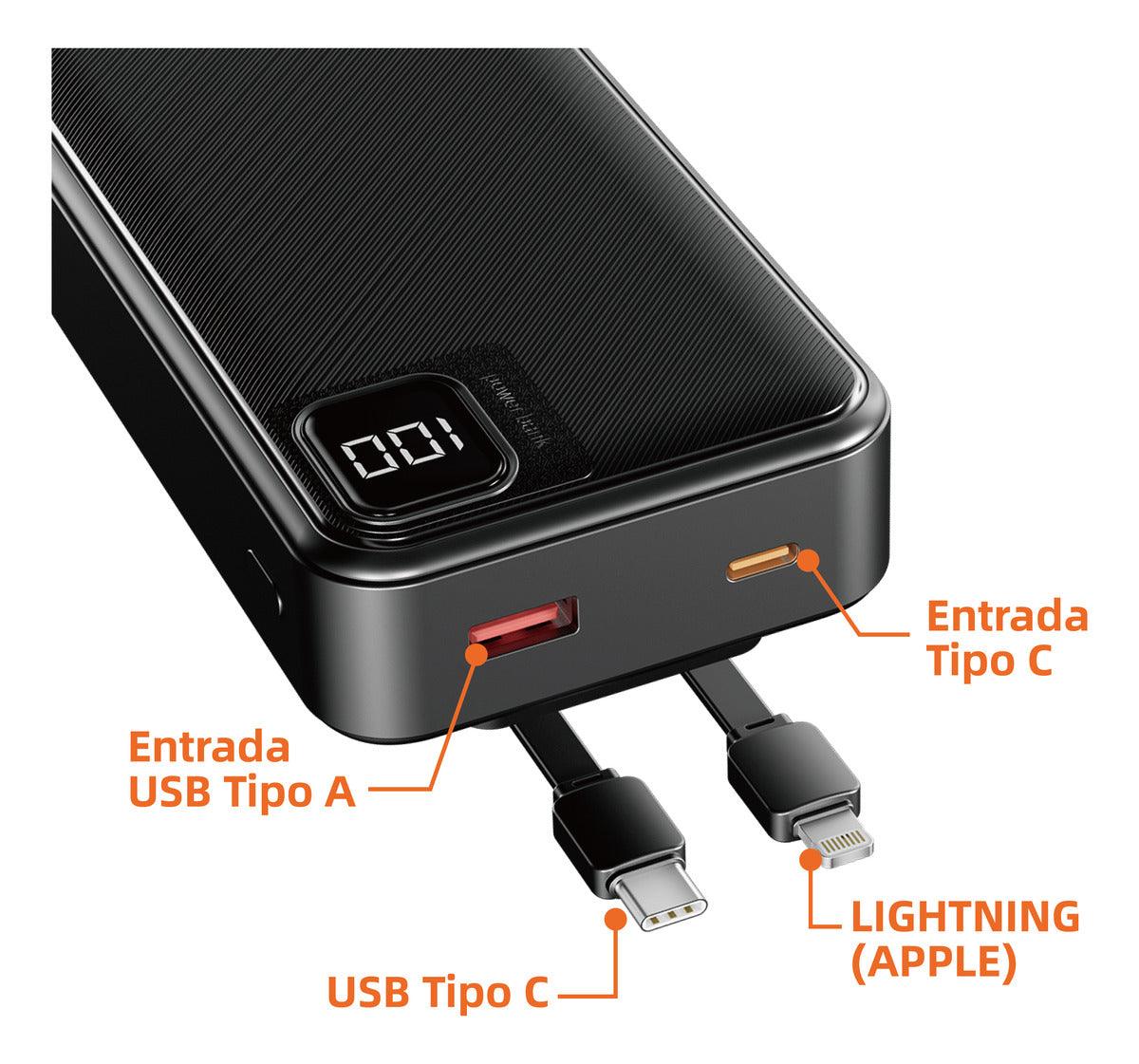 Power Bank 20000mah Portátil Carga Rápida 22.5w Com Display