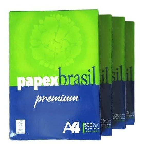 Papel A4 C/ 500 Folhas Papex Premium 75g Cor Branco