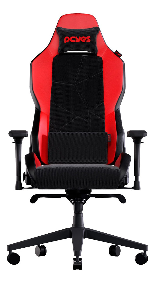 Cadeira Gamer Escritório Ergonômica Mesh/pu Até 150kg Pcyes Cor Vermelho Material Do Estofamento Pu E Mesh