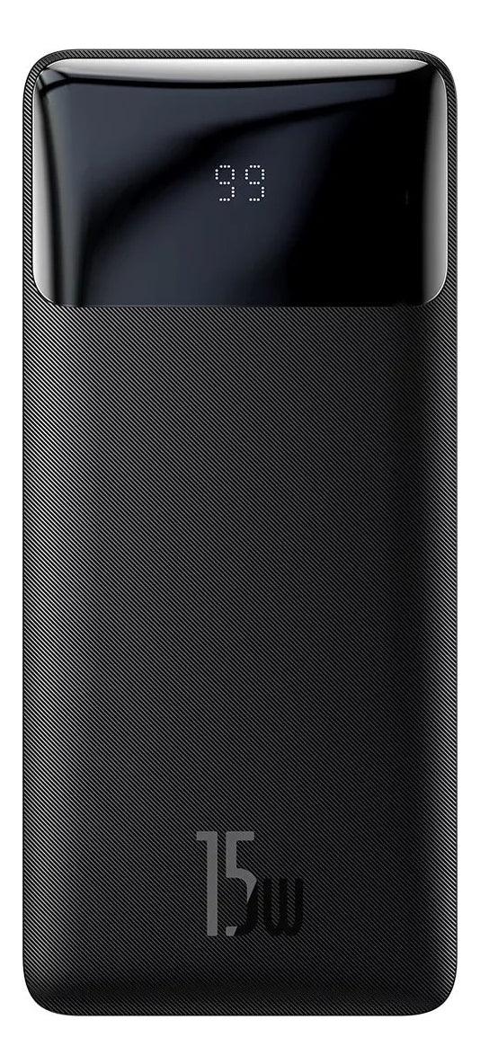 Carregador Rápido Portátil Power Bank Baseus 20000 Mah 15w Cor Preto