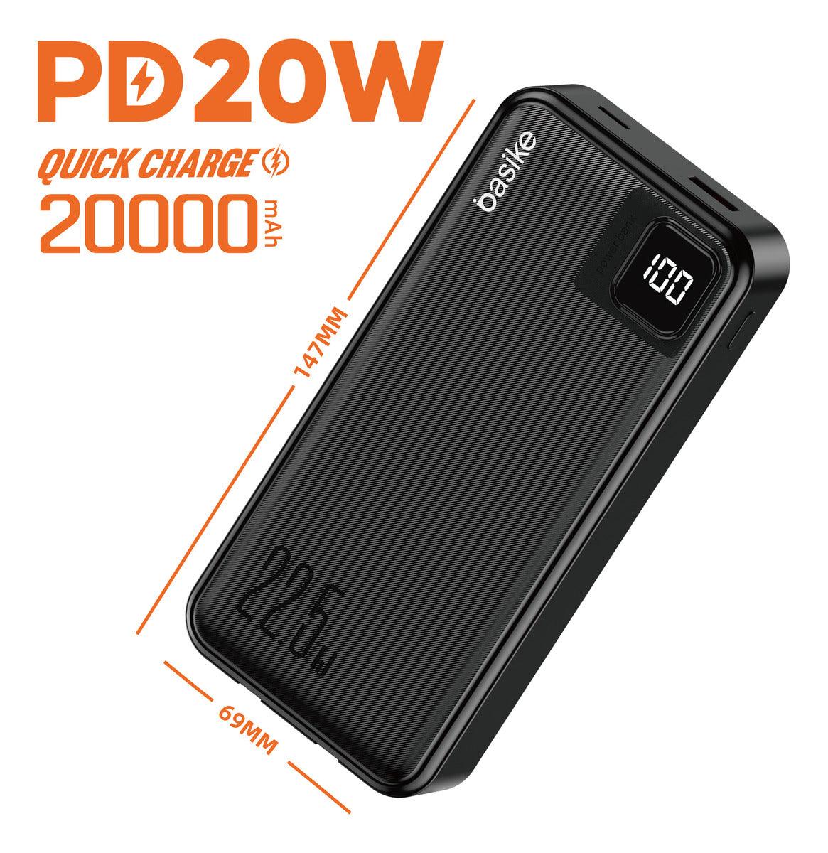 Power Bank 20000mah Portátil Carga Rápida 22.5w Com Display