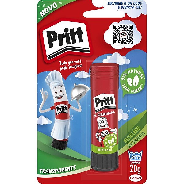 Cola em bastao pritt 20 gramas - Henkel (bl.c/01)