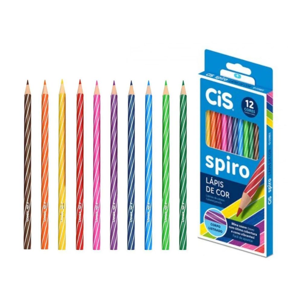 Lápis de Cor Cis Spiro 12 Cores