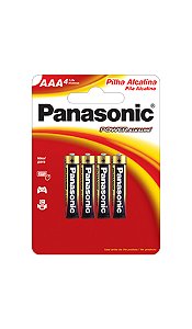 Panasonic Pilha Alcalina Palito AAA - Leve 4 Unidades Pague 3 Unidades