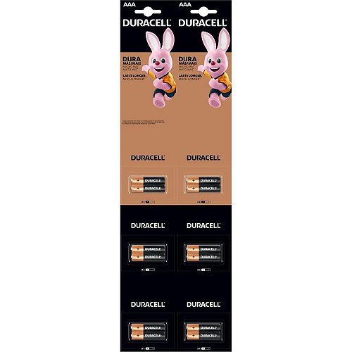 Pilha alcalina pequena aa cartela 6 x 2un - Duracell (cartela)