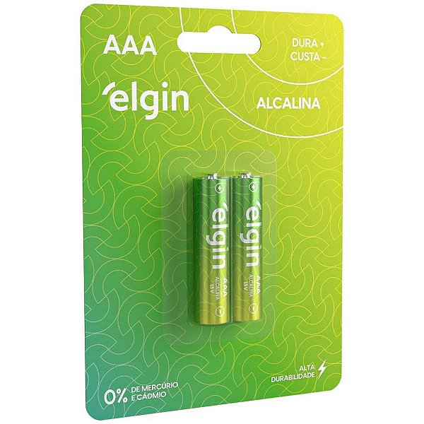 Pilha alcalina palito aaa - Elgin (bl.c/02)