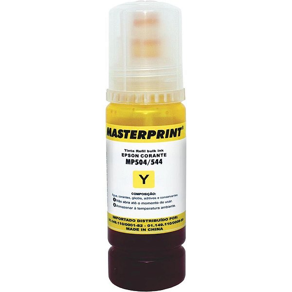 Refil de tinta epson comp. 504/544 amarelo 70ml - Masterprint