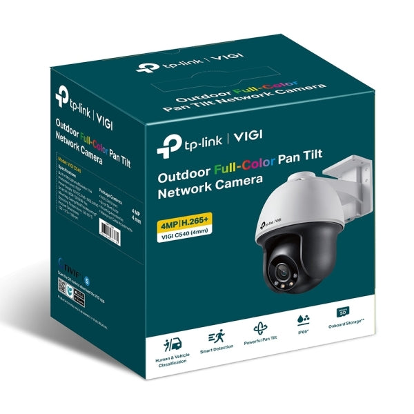 Camera Ip Cftv Poe Externa Pan/Tilt 4Mp Colorida Vigi C540 4Mm