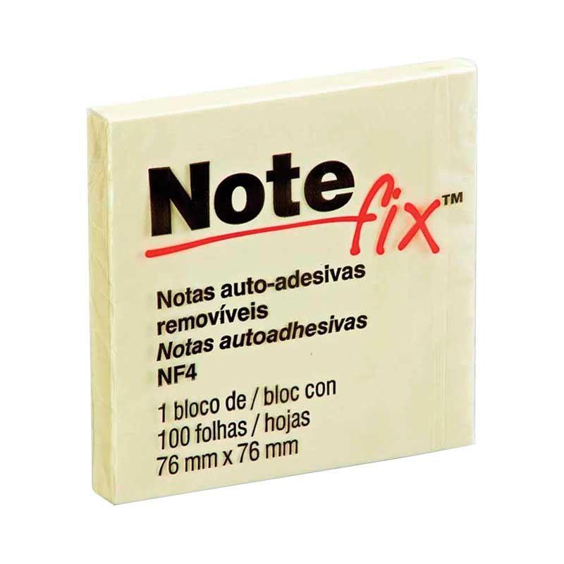 RECADO ADESIVO NOTEFIX NFX4 76X76 100 FOLHAS AMARELO 3M