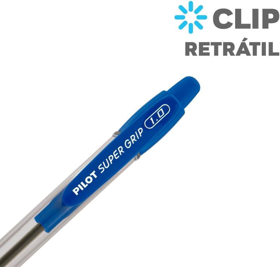 Caneta Esferográfica Azul Pilot Super Grip 1.0