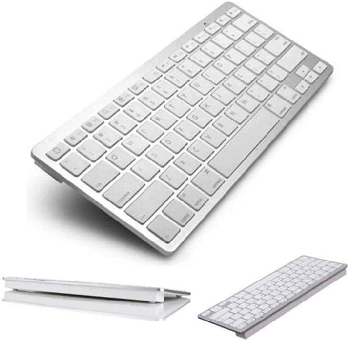 Mini Teclado Bluetooth Sem Fio para Tablet e Celular Prata