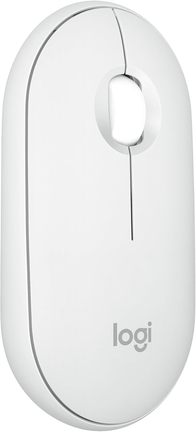 Mouse sem fio Logitech Pebble 2 M350s com Clique Silencioso, Design Slim Ambidestro, Conexão Bluetooth e Pilha Inclusa - Grafite