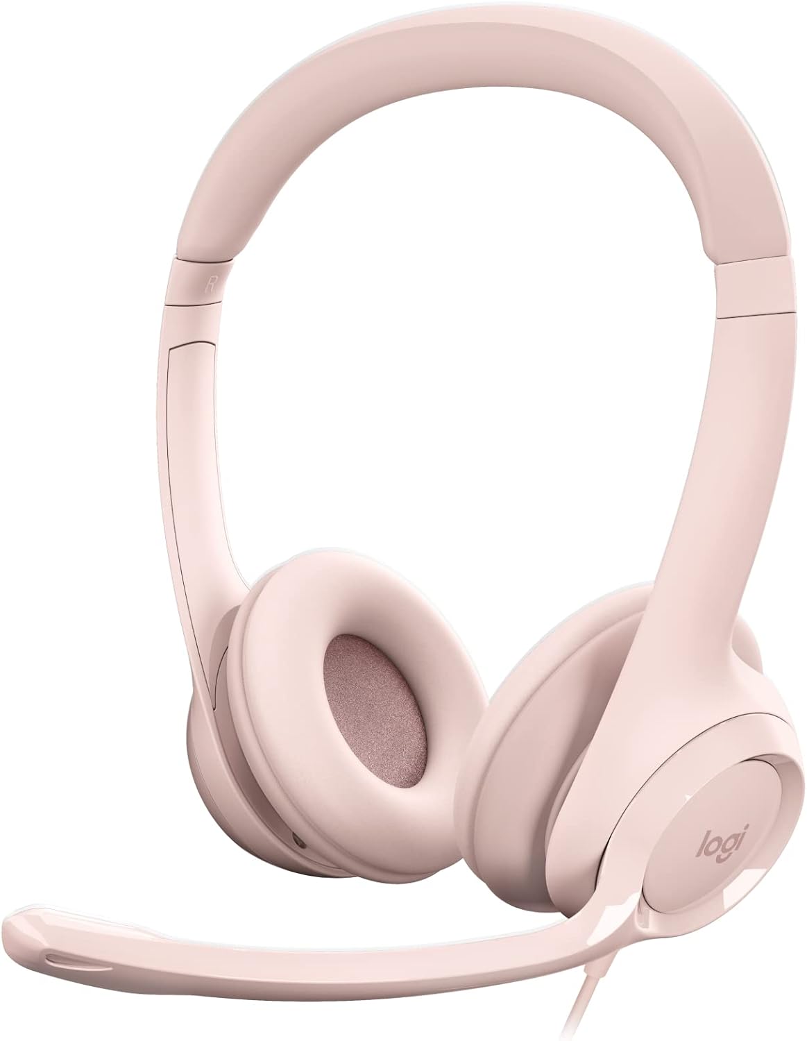 Headset com fio USB Logitech H390 com Almofadas Confortáveis, Controles de Áudio Integrado e Microfone com Redução de Ruído - Preto