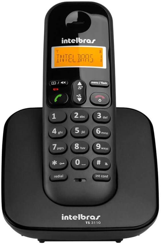 Telefone sem Fio Intelbras TS 3110 Preto - Identificador de Chamada