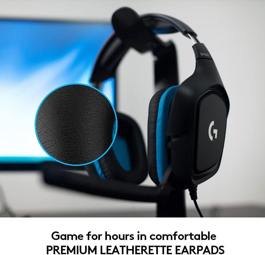 Headset Gamer Logitech G432 7.1 Dolby Surround para PC, PlayStation, Xbox e Nintendo Switch - Preto/Azul