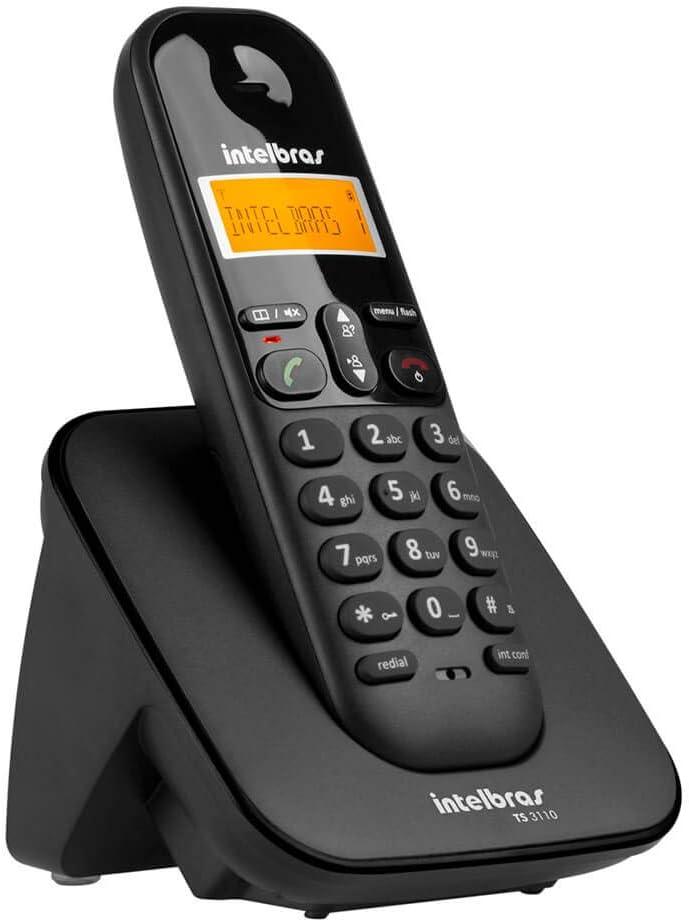 Telefone sem Fio Intelbras TS 3110 Preto - Identificador de Chamada