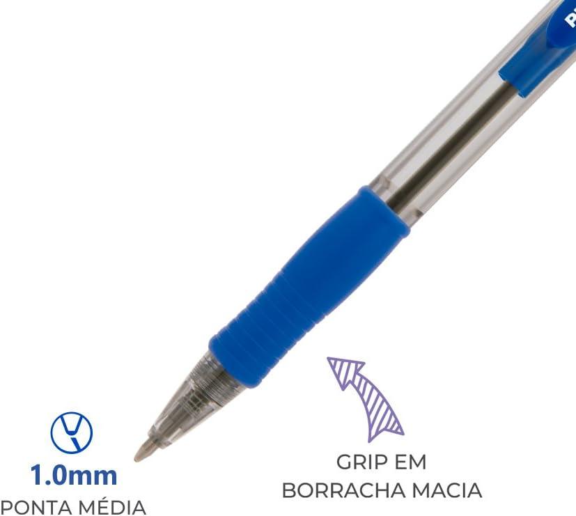 Caneta Esferográfica Azul Pilot Super Grip 1.0