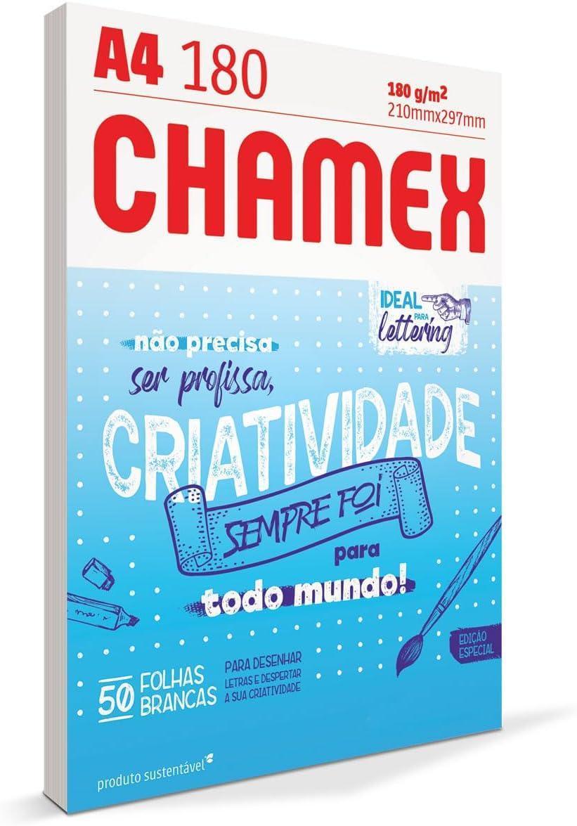 Papel sulfite Lettering A4 180g 210x297 com 50 folhas - Chamex