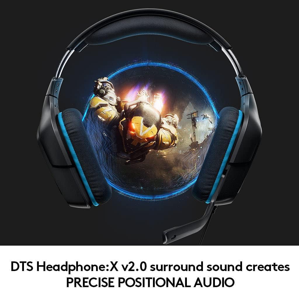 Headset Gamer Logitech G432 7.1 Dolby Surround para PC, PlayStation, Xbox e Nintendo Switch - Preto/Azul