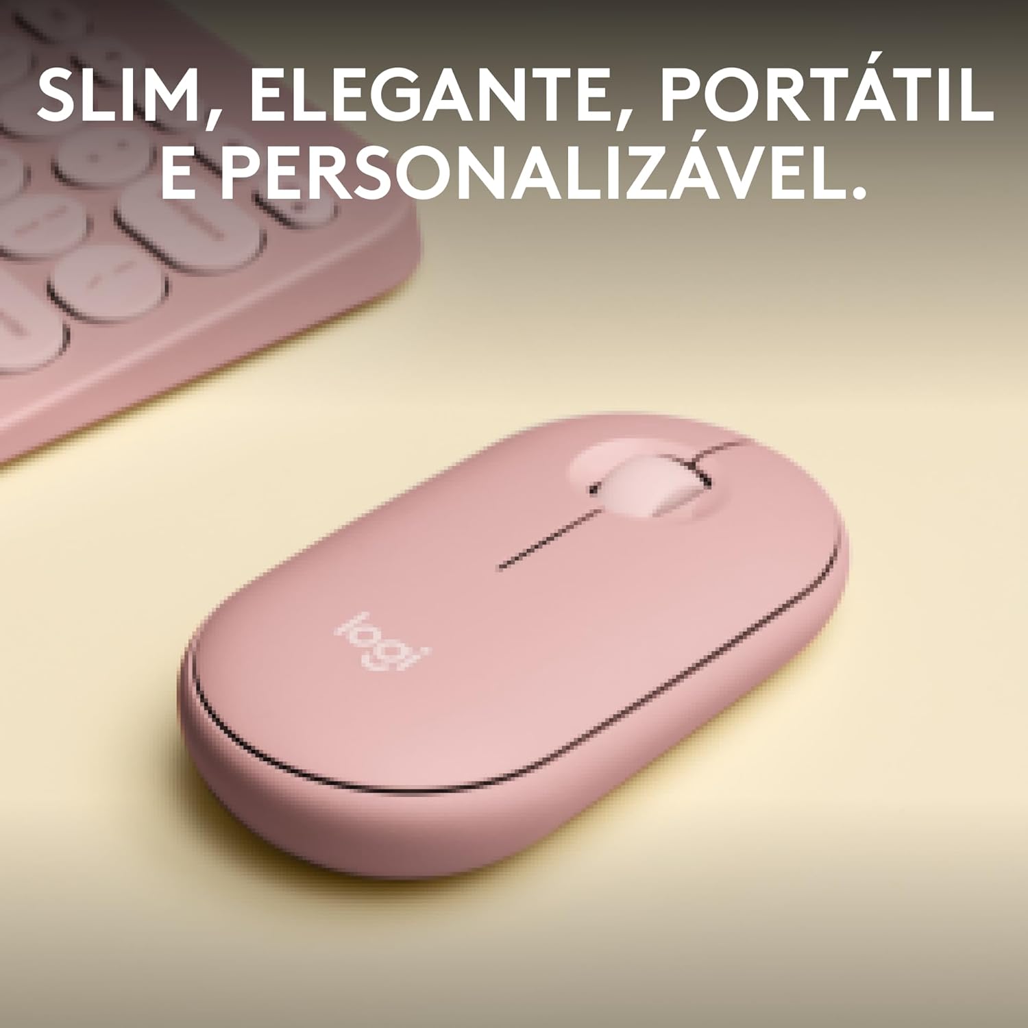 Mouse sem fio Logitech Pebble 2 M350s com Clique Silencioso, Design Slim Ambidestro, Conexão Bluetooth e Pilha Inclusa - Grafite