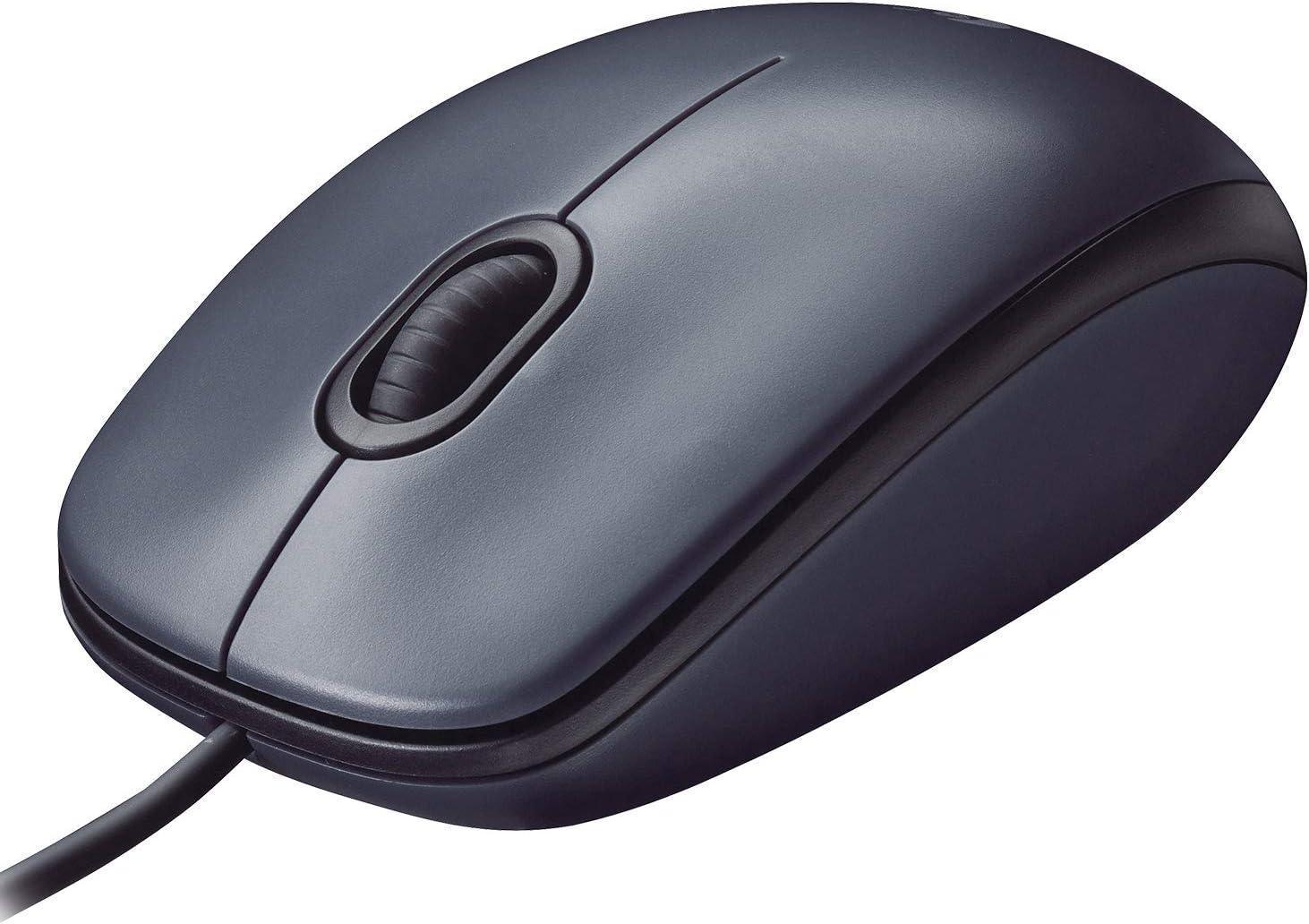 Mouse com fio USB Logitech M90 com Design Ambidestro e Facilidade Plug and Play