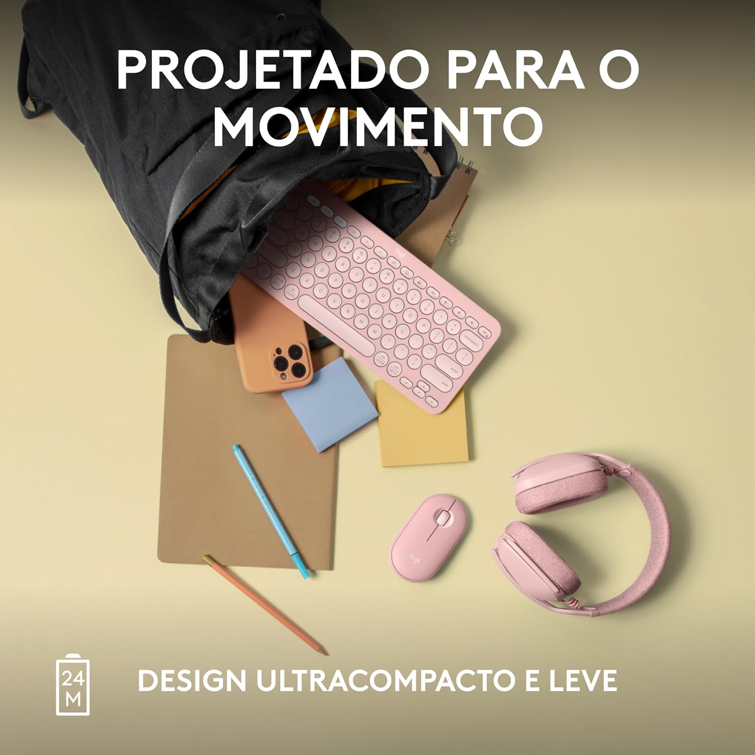 Mouse sem fio Logitech Pebble 2 M350s com Clique Silencioso, Design Slim Ambidestro, Conexão Bluetooth e Pilha Inclusa - Grafite