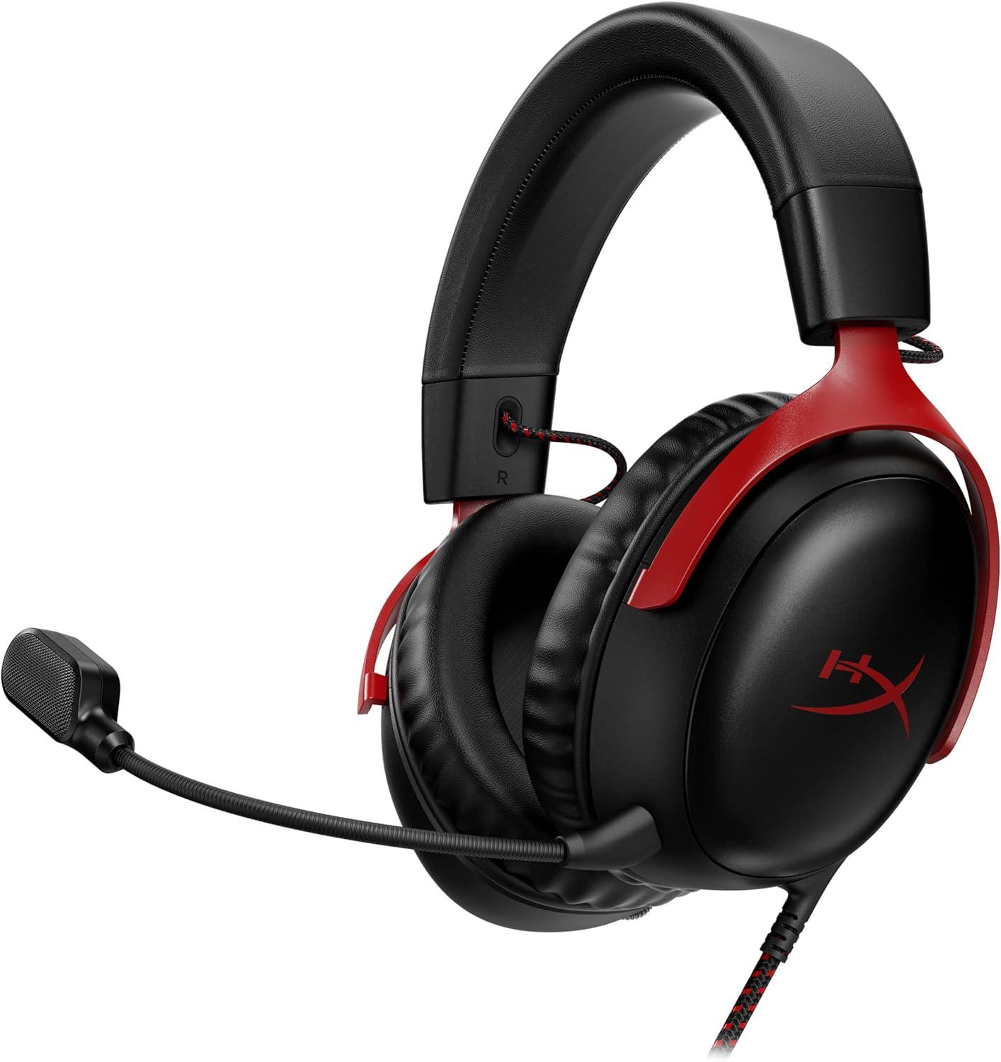 HEADSET HYPERX CLOUD III PRETO E VERMELHO