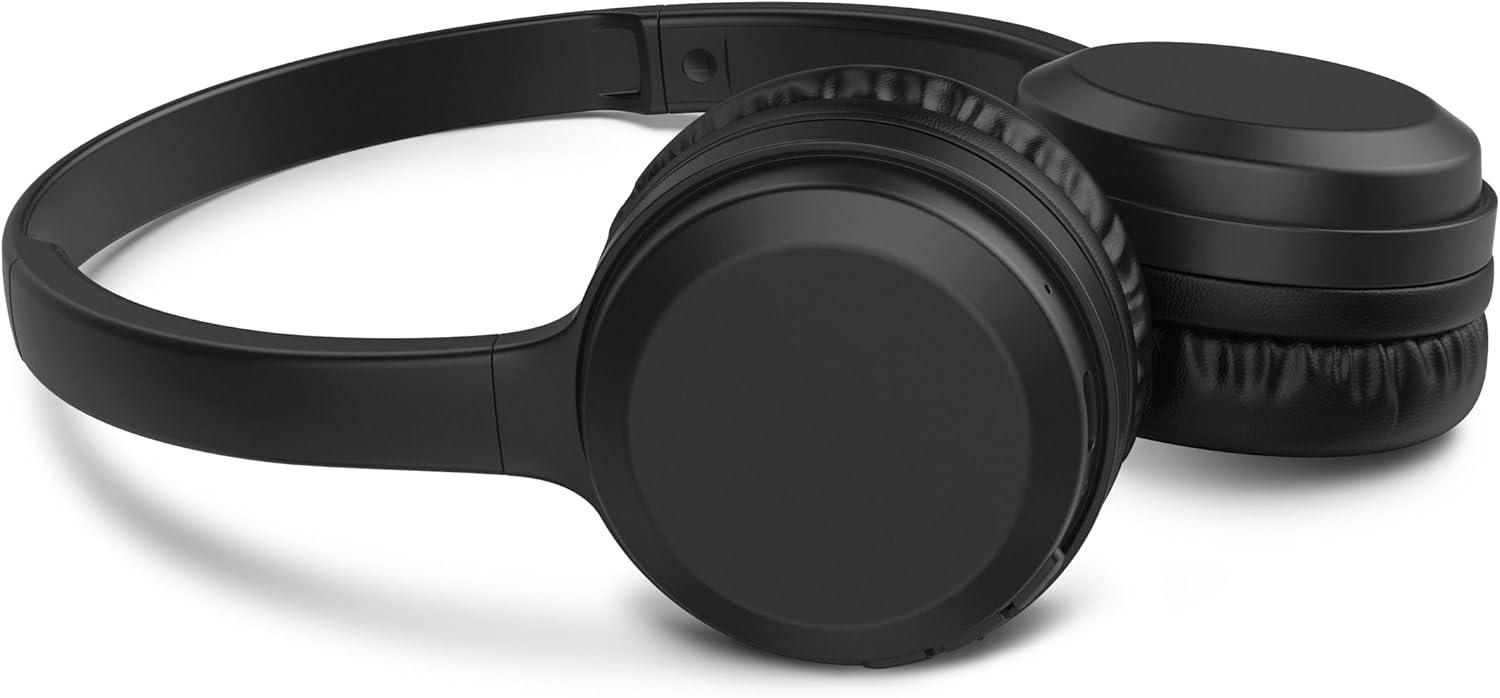 Headphone Philips bluetooth on-ear com microfone e energia para 15 horas na cor preto TAH1108BK/55