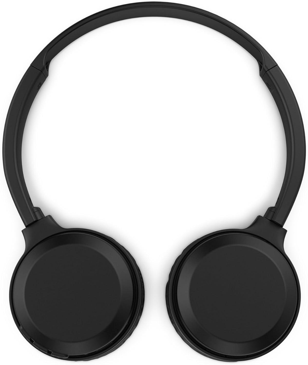 Headphone Philips bluetooth on-ear com microfone e energia para 15 horas na cor preto TAH1108BK/55