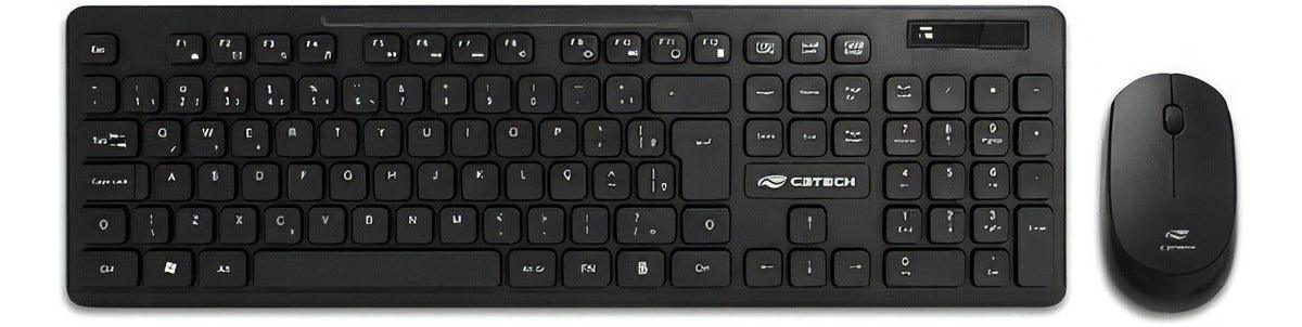 Teclado + Mouse C3tech Sem Fio Wireless Abnt2 K-w20bk