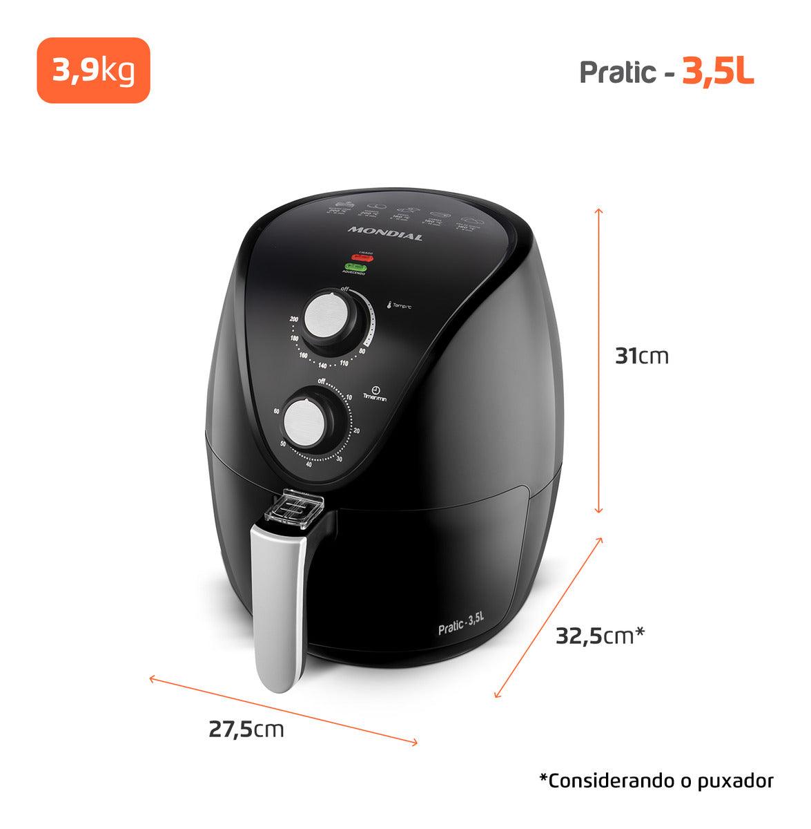 Fritadeira Sem Óleo Air Fryer 3,5l Preto 1500w Af-31 Mondial 127V